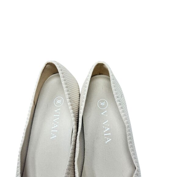 Vivaia Aria Cream Knit Pointed Toe Flats Business Office Womens 36 US 5.5-6 - Picture 6 of 9